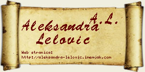 Aleksandra Lelović vizit kartica
